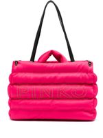 PINKO sac à main matelassé à logo embossé - Rose - thumbnail