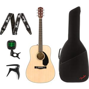 Fender CD-60S Natural akoestische westerngitaar + gigbag + accessoires