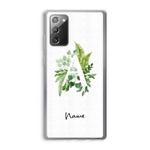 Green Brush: Samsung Galaxy Note 20 / Note 20 5G Transparant Hoesje