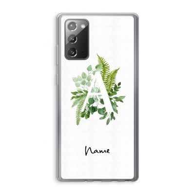 Green Brush: Samsung Galaxy Note 20 / Note 20 5G Transparant Hoesje
