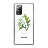 Green Brush: Samsung Galaxy Note 20 / Note 20 5G Transparant Hoesje