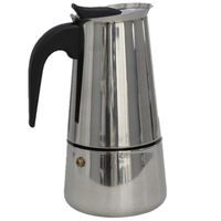 RVS moka/espresso koffiemaker voor 6 kopjes