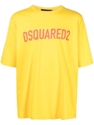 DSQUARED2 t-shirt en coton à logo imprimé - Jaune