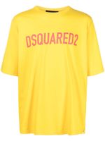 DSQUARED2 t-shirt en coton à logo imprimé - Jaune