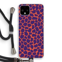 Purple Giraffe: Pixel 4 Transparant Hoesje met koord