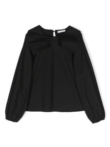 Miss Grant Kids blouse à nœud oversize - Noir