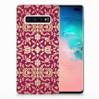 Siliconen Hoesje Samsung Galaxy S10 Plus Barok Pink - thumbnail