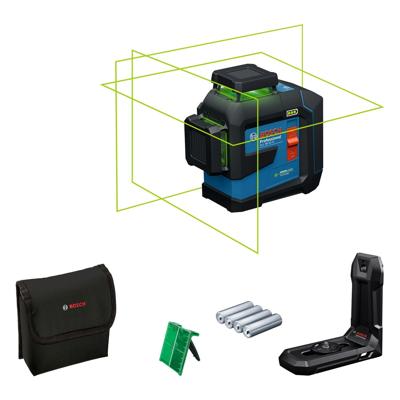 Bosch Professional GLL 80-33 G Kruislijnlaser groen 3x360° 4x1.5V - 0601065500