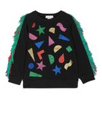 Stella McCartney Kids sweat frangé à paillettes - Noir - thumbnail