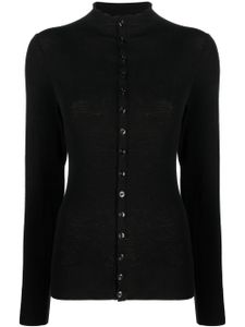 LEMAIRE cardigan en laine à col montant - Noir