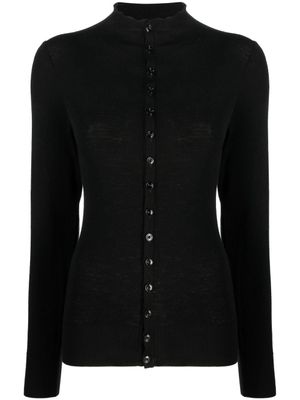 LEMAIRE cardigan en laine à col montant - Noir