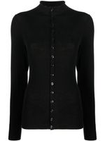 LEMAIRE cardigan en laine à col montant - Noir