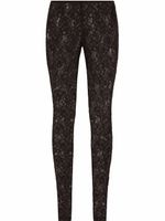 Dolce & Gabbana legging à fleurs en dentelle - Noir - thumbnail