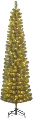 Black Box Trees Charlton Pilar grote verlichte kunstkerstboom groen 260cm - 230 lampjes