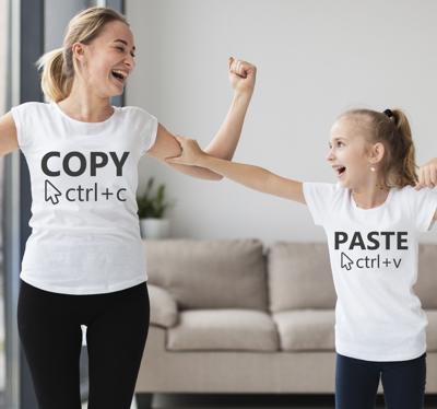 Moeders en dochters t-shirts Kopieer plakken t-shirt