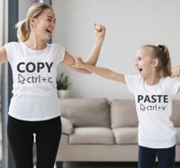 Moeders en dochters t-shirts Kopieer plakken t-shirt