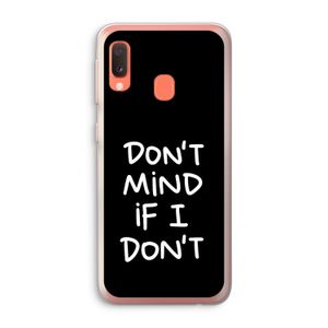 Don't Mind: Samsung Galaxy A20e Transparant Hoesje