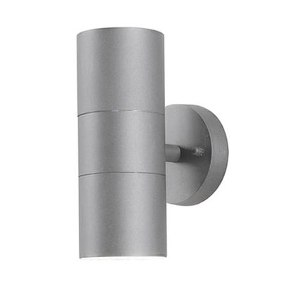 Modena wandlamp licht boven en onder grijs metaal 7656-300