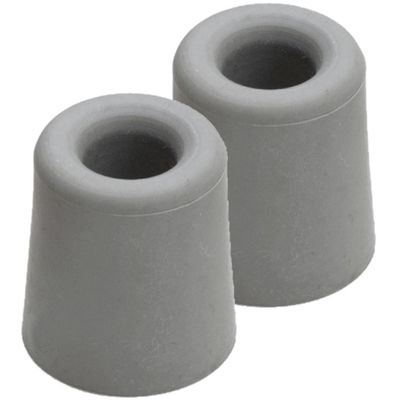 4x stuks deurstopper / deurbuffer rubber grijs 4,8 x 3,7 cm