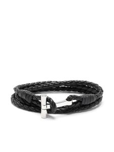 TOM FORD bracelet Medusa en cuir tressé - Noir