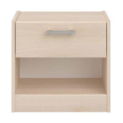 2e Halve Prijs Leen Bakker - Nachtkastje Charly - 1 Lade - Acaciakleur - Spaanplaat - Beige - 28.4x43.8x40.3 Cm