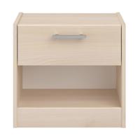 2e Halve Prijs Leen Bakker - Nachtkastje Charly - 1 Lade - Acaciakleur - Spaanplaat - Beige - 28.4x43.8x40.3 Cm