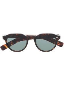 Eyevan7285 lunettes de soleil rondes à effet écailles de tortue - Marron