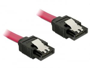 DeLOCK SATA kabel 0,3 meter, 6 Gb/s, Connector met klem