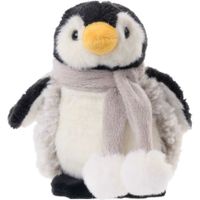 Bukowski pluche pinguin knuffeldier - grijs/wit - staand - 15 cm