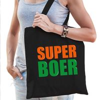 Super boer cadeau tas zwart voor dames - Feest Boodschappentassen - thumbnail