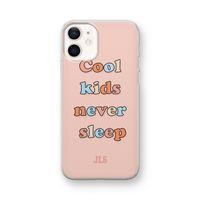 Cool Kids Never Sleep: iPhone 12 mini Transparant Hoesje
