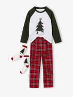 Kerst pyjamaset voor jongens met lange mouwen dennen