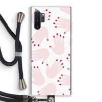 Hands pink: Samsung Galaxy Note 10 Plus Transparant Hoesje met koord