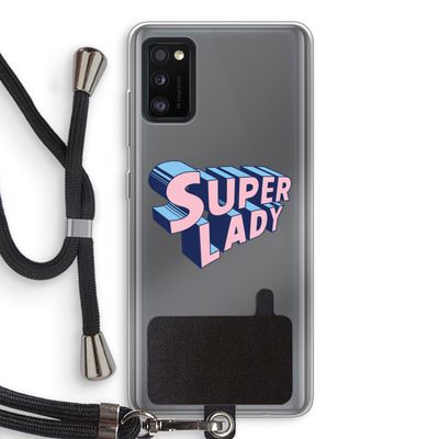 Superlady: Samsung Galaxy A41 Transparant Hoesje met koord