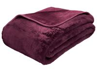 Gözze Premium Cashmere-Feeling deken (130 x 170 cm, Aubergine) - thumbnail