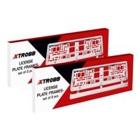Xtrobb Kentekenplaathouder - 4x stuks - zilver - chroom - 4x13,4x1 cm - universeel