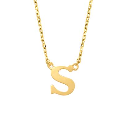 Minimalistische letter ketting - 14K GOUD - Goud - S