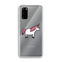 Eenhoorn: Samsung Galaxy S20 Transparant Hoesje Eenhoorn: Samsung Galaxy S20 Transparant Hoesje