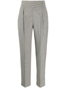 MSGM pantalon taille haute à motif pied-de-poule - Noir