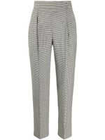 MSGM pantalon taille haute à motif pied-de-poule - Noir
