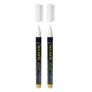 5x stuks witte krijtstiften ronde punt 1-2 mm