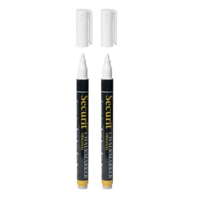5x stuks witte krijtstiften ronde punt 1-2 mm