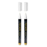 5x stuks witte krijtstiften ronde punt 1-2 mm