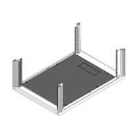 nVent SCHROFF 25230151 19 inch Bodemplaat voor patchkast Zwart/grijs