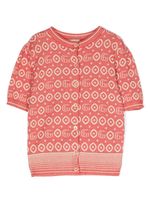 Gucci Kids Double-G-pattern ribbed cardigan - Tons neutres - thumbnail