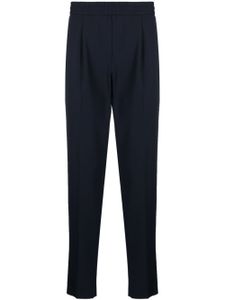 Zegna pantalon de costume à plaque logo - Bleu