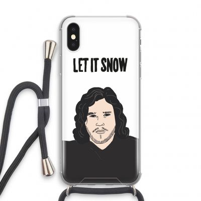 Let It Snow: iPhone X Transparant Hoesje met koord