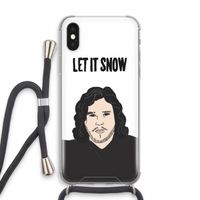 Let It Snow: iPhone X Transparant Hoesje met koord Let It Snow: iPhone X Transparant Hoesje met koord