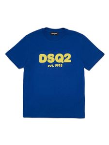 DSQUARED2 KIDS t-shirt en coton à logo imprimé - Bleu