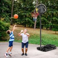 Basketbalstandaard 130-305 cm in Hoogte Verstelbaar voor Binnen en Buiten Spelen voor Kinderen Tieners en Volwassenen - thumbnail